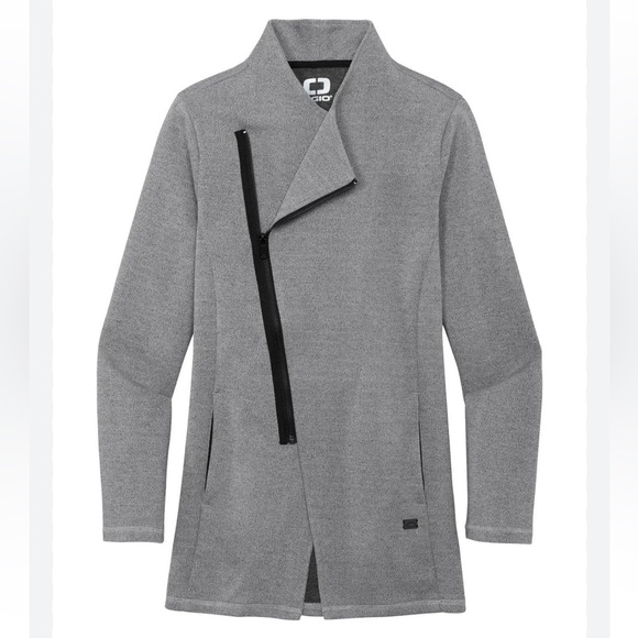 OGIO Transition Jacket Active Heather Grey Women's Medium Pockets Off Side Zip - Picture 4 of 6